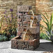 Serenity Cascading Tipping Pots Stone