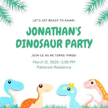 Printable Dinosaur Invitations Invitation Cards