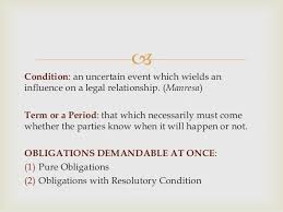 When the duration of a term or period is left exlusively to the will of the debtor, the obligation is still valid. Pn C