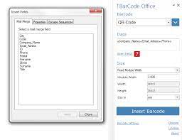 create barcodes with word barcode add