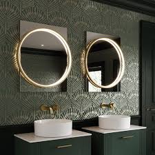 round illuminated bathroom mirror