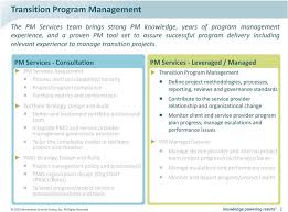 Pm Services Transition Program Management Pdf Free Download