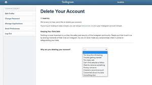 how to delete your insram account