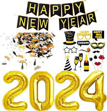 Decorazioni Capodanno 2024 – Festone di Buon Anno Happy New Year,  Palloncini Giganti 2024, Accessori Foto Booth, Coriandoli per il Veglione  Cenone di San Silvestro : Amazon.it: Casa e cucina