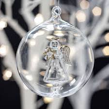 Personalised Glass Angel Bauble The