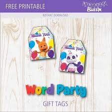 free printable word party favor s