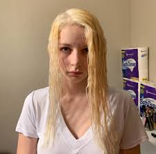 First, let's answer personally, if my hair is more orange than blonde then another bleaching is necessary before and that's how i bleach and dye my hair at home! Teen Who Tried To Go Blonde At Home Horrified After Bleach Melted Her Hair And It Fell Out In Massive Chunks