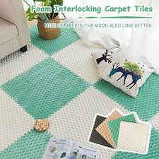 12 pcs interlocking carpet tiles plush