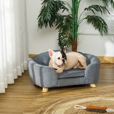 pawhut dog sofa bed w removable soft