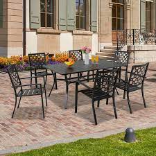 Cisvio Metal Outdoor Dining Chairs Set