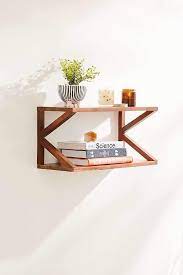 Lucy Double Wooden Wall Shelf Wooden
