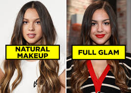 celebrities natural makeup or full glam