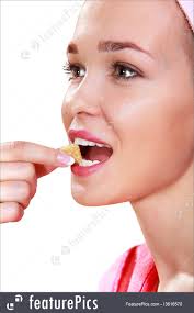 Girl Eats Sweets Image