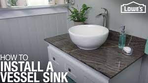 how to install a vessel sink