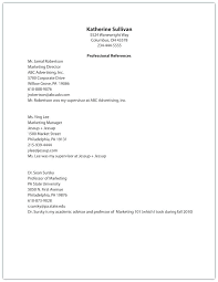 Job Search Reference List Format Resume References Template