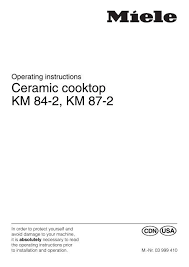Operating Instructions Ceramic Cooktop