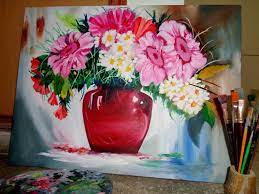flower pot painting by supriya