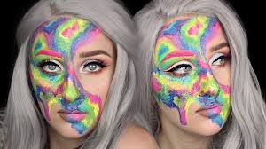 rainbow watercolour body paint makeup