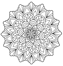 Some mandala designs are quite complicated, and will take more effort to colour. Easy Flower With Leaves Simple Mandalas 100 Mandalas Zen Anti Stress