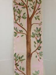 Hand Painted Growth Chart Tree Fabric Banner By