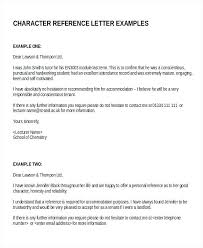 Personal Character Reference Letter Template