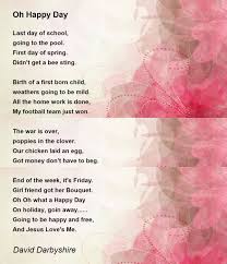 oh happy day poem by david darbyshire