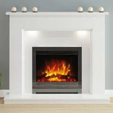 Madalyn Marble Electric Fireplace Suite
