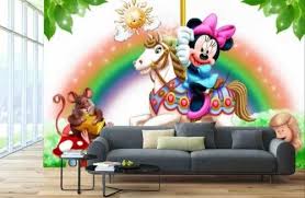 3d Mickey Mouse Interior Wallpaper