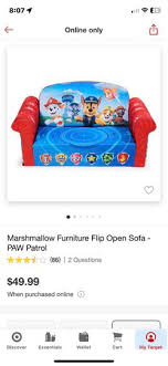 marshmallow furniture flip open sofa
