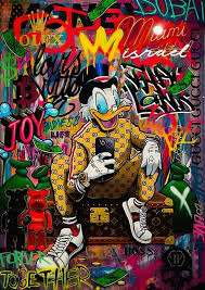 pop art donald duck lv fashion posters