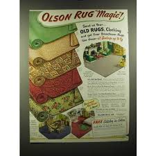 1950 olson rugs ad olson rug magic on