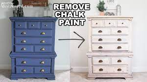 remove chalk paint on wood furniture