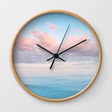 Cotton Candy Clouds Square Wall Clock