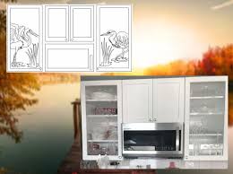 Cabinet Glass Design With A Nature