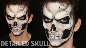 realistic skull halloween makeup and
