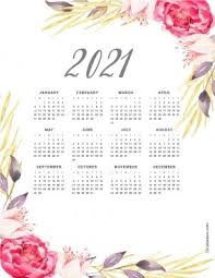 You can download these printable calendars and either save to your system and edit or print the same. Free Printable 2021 Yearly Calendar At A Glance 101 Backgrounds