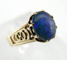 blue opal doublet ring size