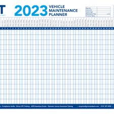 2024 vehicle maintenance wall planner grt