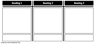3 Column T Chart Storyboard By Storyboard Templates