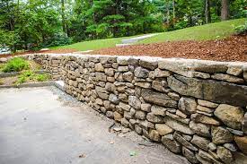stacked stone wall traditional