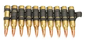Real Bullet Belt 223 Caliber Brass Shell M16 Black X Link