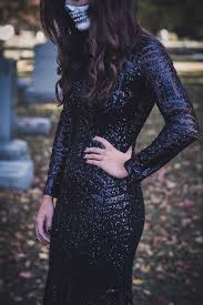 black sequins gown a southern drawl