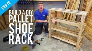 build a diy pallet shoe rack diy