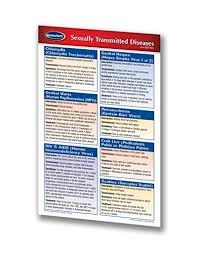 Sexually Transmitted Diseases Guide Std Pocket Size Chart Medical Quick Reference