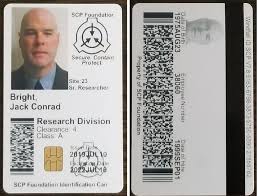10% coupon applied at checkout. An Scp Id Card I Designed From Scratch For Cosplay Based Off The Us Military Cac Card It Has A Functional Chip Magnetic Strip And 2d Pdf417 Barcodes Scp