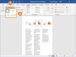 how to change page size in word
