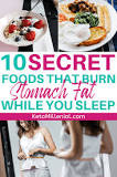 What foods burn fat while sleeping?