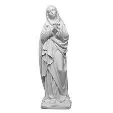 Virgen de los Dolores cm. 80 fibra de vidrio blanca | venta online en HOLYART