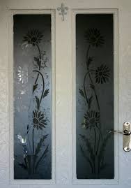Daisy Acid Etched Glass Door Panels