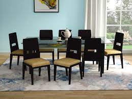 crescent 8 seater dining table set